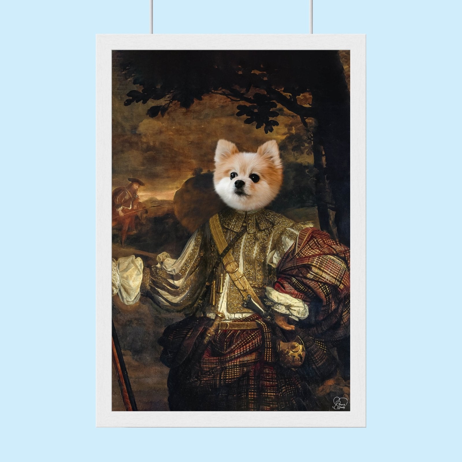 Regal Renaissance Dog Portrait – Custom Elegant Pet Artwork - 1 Pet - Furr and Family