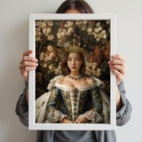 Renaissance Floral Queen Portrait - Human Portrait - Female - Furr and Family