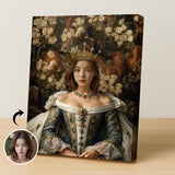 Renaissance Floral Queen Portrait - Human Portrait - Female - Furr and Family