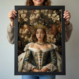 Renaissance Floral Queen Portrait - Human Portrait - Female - Furr and Family