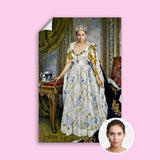 Royal Floral Queen Renaissance Portrait - Human Portrait - Female - Furr and Family