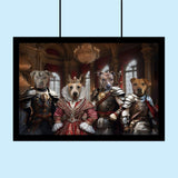 Royal Guardians – Multi - Pet Medieval Portrait - 2 Pets - Furr and Family