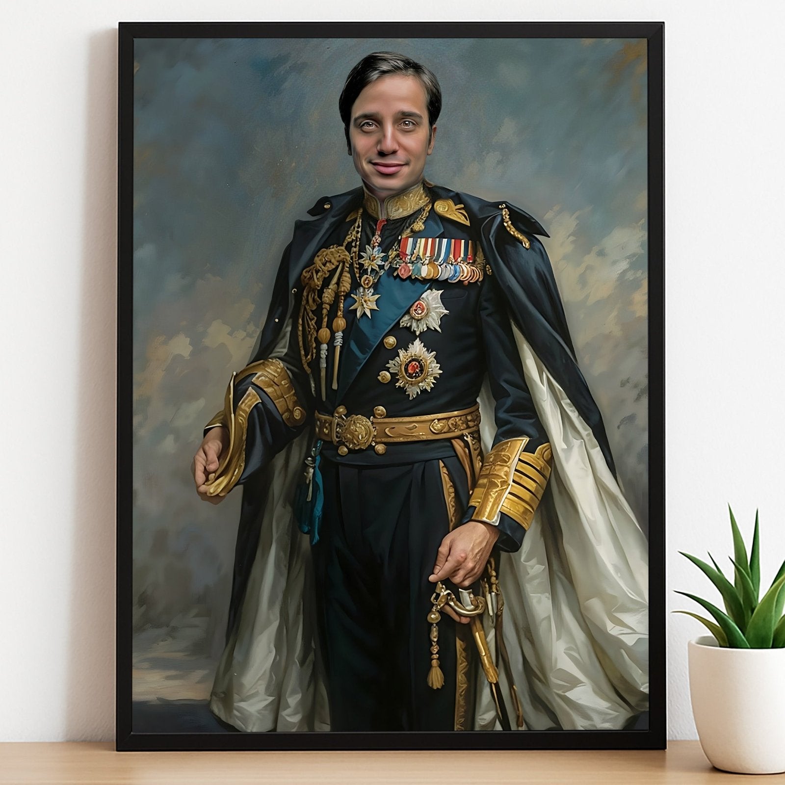 Royal Navy Officer Portrait – Classic British Military Human Portrait - Human Portrait - Male - Furr and Family