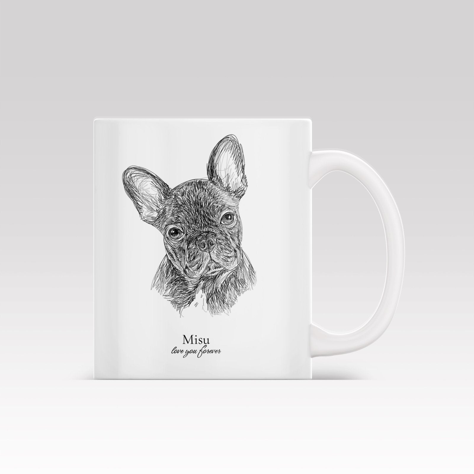 Sketch Portrait Art - Custom Mug - 1 Pet - Furr and Family