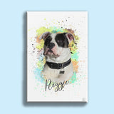 Soft Watercolor Pet Portrait - Custom Pet Artwork - 1 Pet - Furr and Family