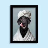 Bathroom Spa Dog Art - Custom Pet Portrait - 1 Pet - Furr and Family