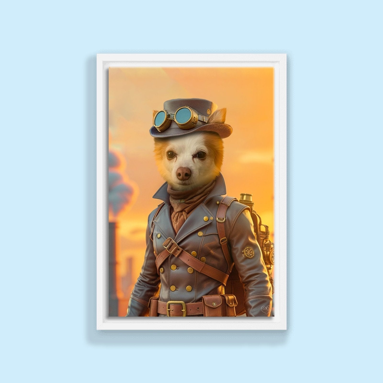 Steampunk Pet Portrait - Custom Pet Portrait - 1 Pet - Furr and Family