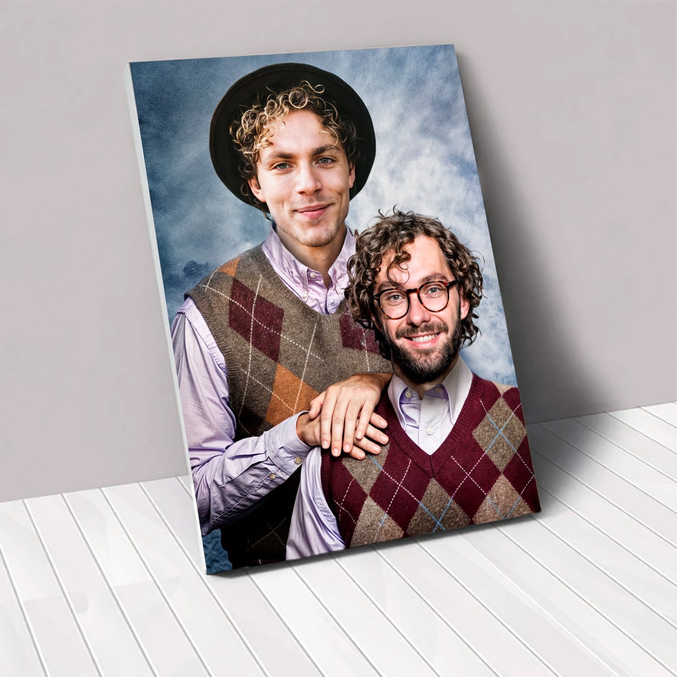 Step Brothers - Custom Human Canvas - 2 Pets - Furr and Family