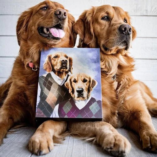 Step Brothers - Custom Pet Portrait | Custom Pet Canvas - 2 Pets - Furr and Family