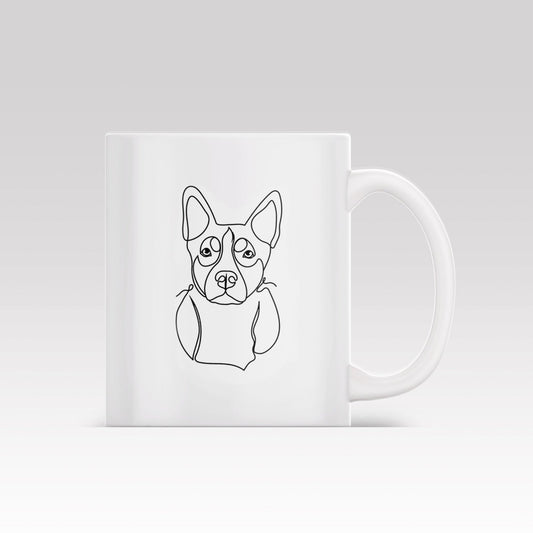 One Line Art - Custom Mug - 1 Pet - Furr and Family