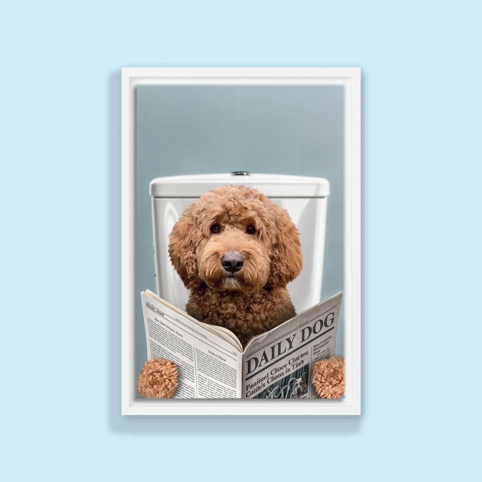 The Bathroom Reader Dog - Custom Pet Portrait - 1 Pet - Furr and Family