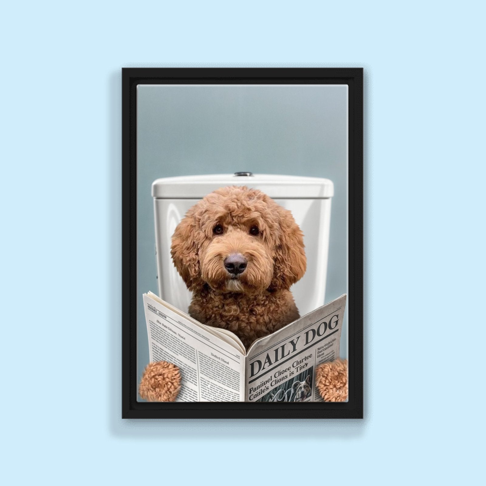 The Bathroom Reader Dog - Custom Pet Portrait - 1 Pet - Furr and Family