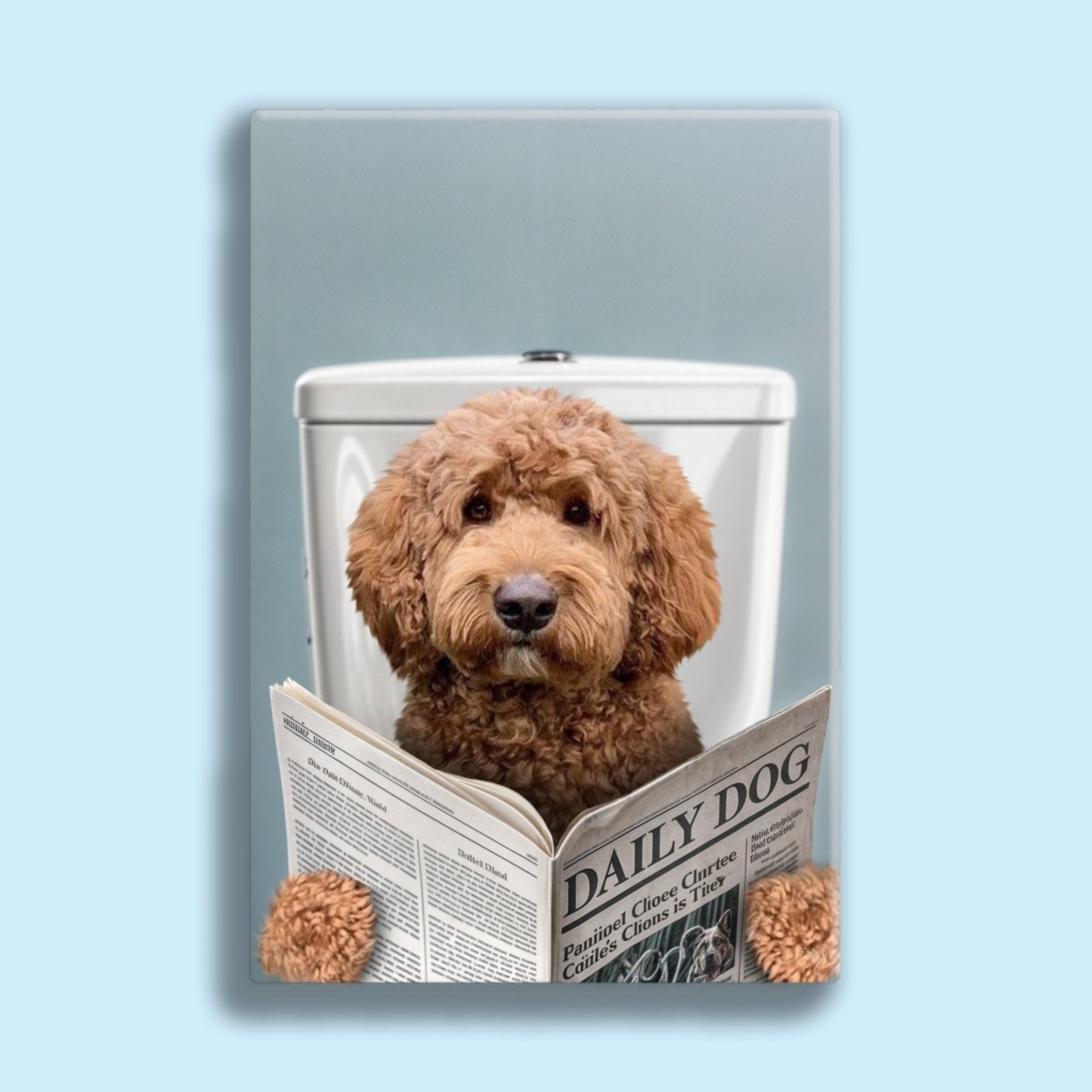 The Bathroom Reader Dog - Custom Pet Portrait - 1 Pet - Furr and Family