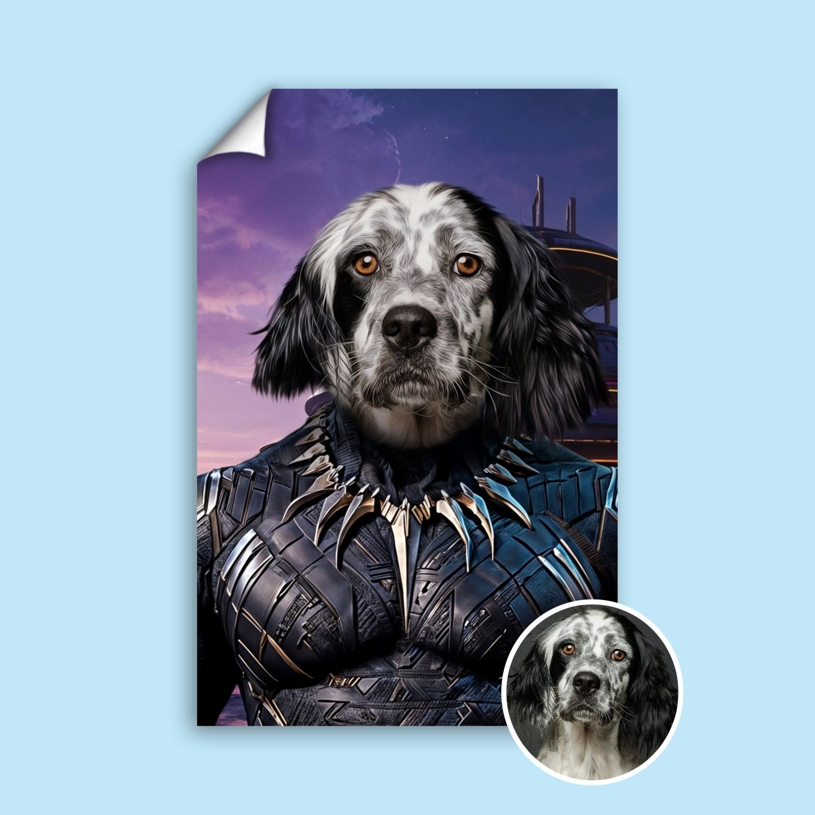 The Black Panther inspired - Custom Pet Portrait - 1 Pet - Furr and Family