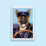 The Captain Pet Portrait - Custom Pet Portrait - 1 Pet - Furr and Family