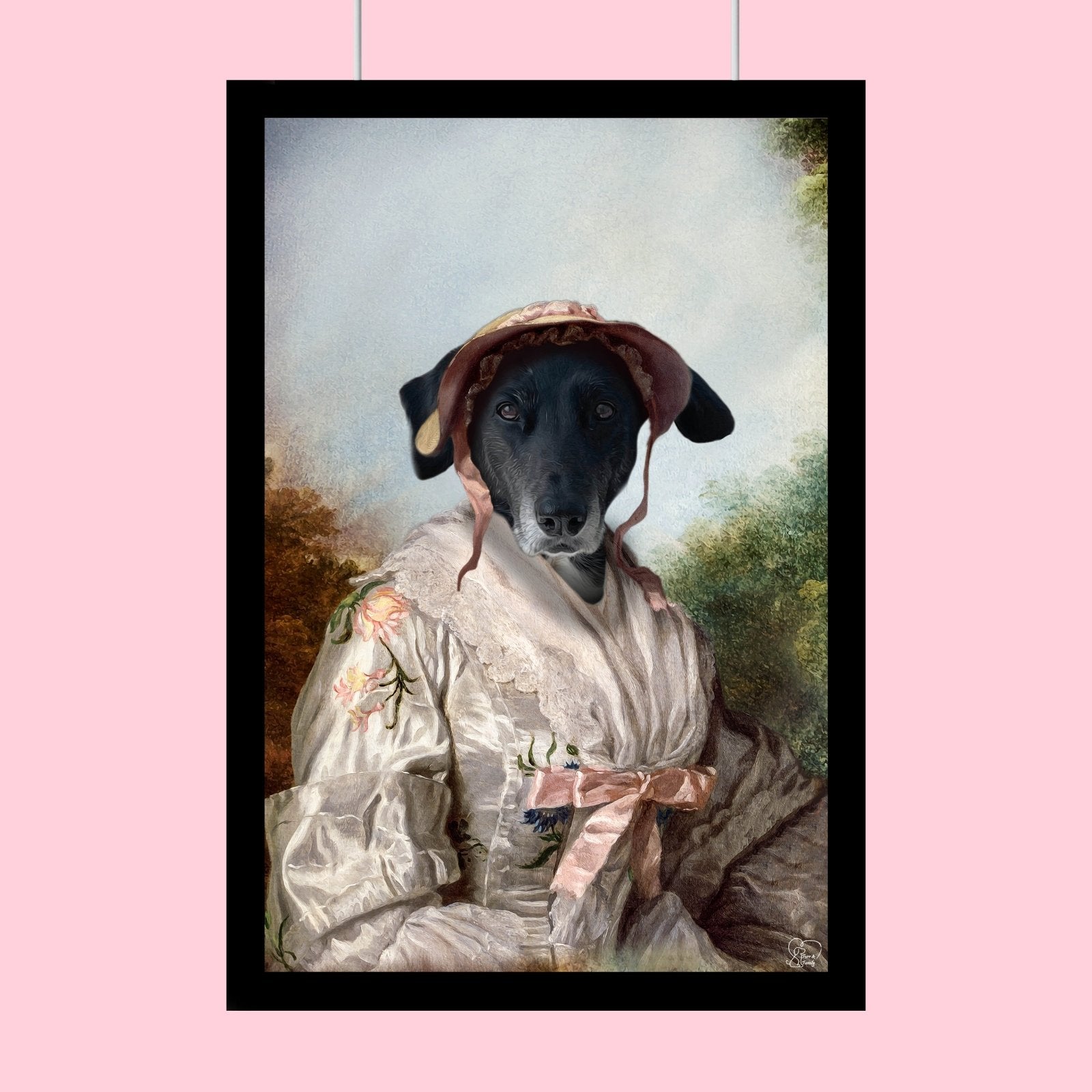 The Cherry Lady Pet - Custom Pet Portrait - 1 Pet - Furr and Family