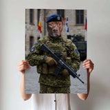 The Elite Guardian - Custom Military Pet Portrait - military art - 1 Pet - Furr and Family