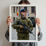 The Elite Guardian - Custom Military Pet Portrait - military art - 1 Pet - Furr and Family