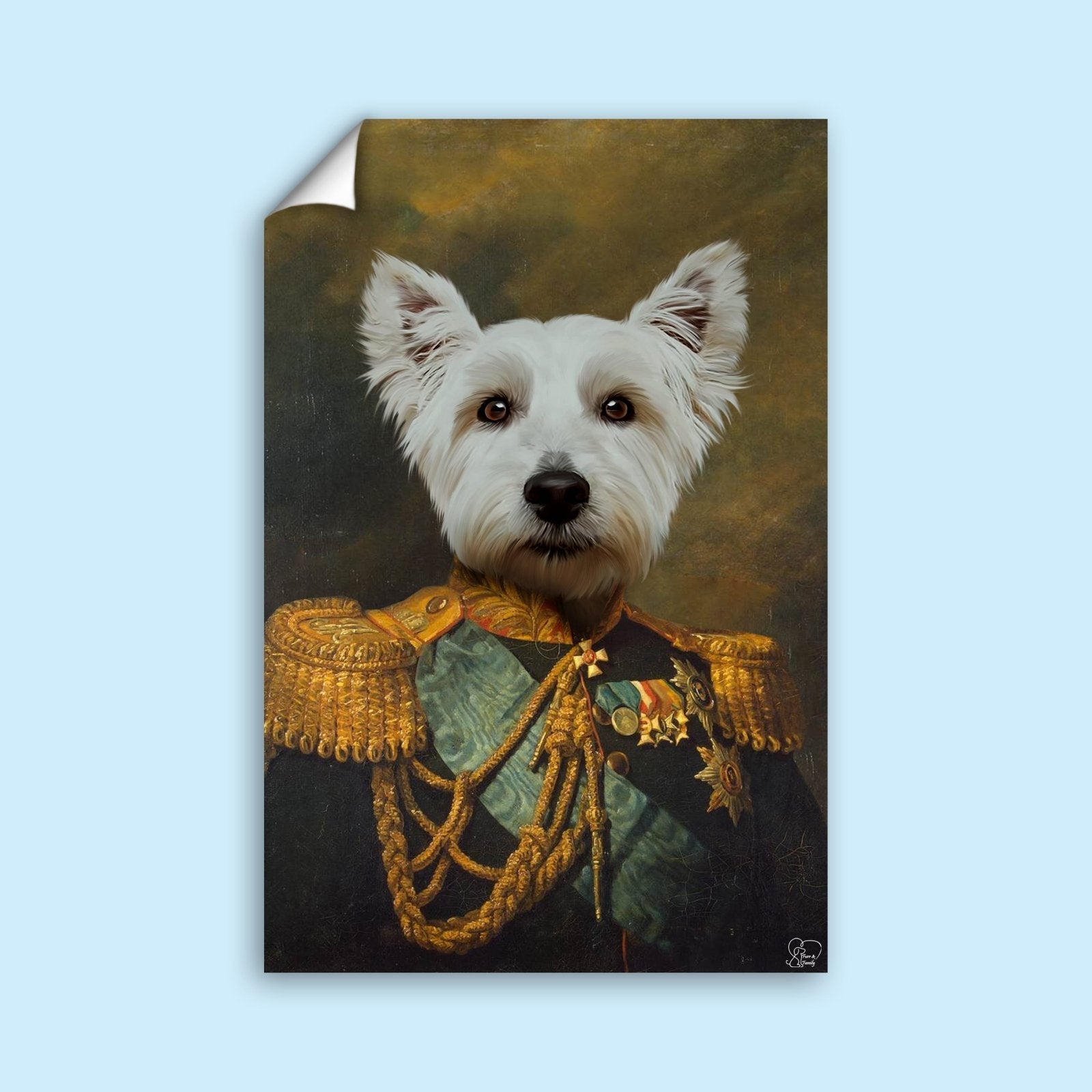 The General - Custom Pet Portrait - 1 Pet - Furr and Family