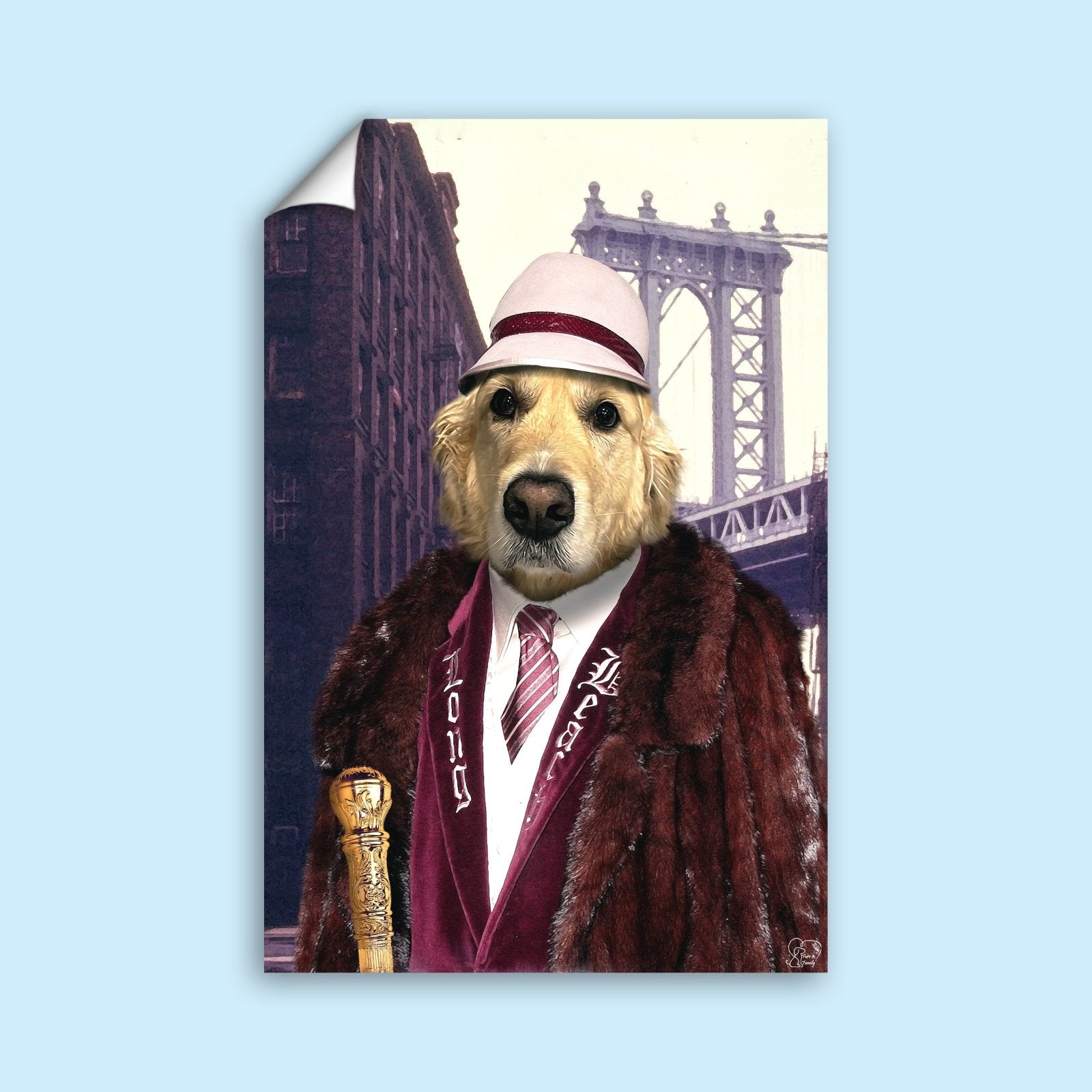 The Korean Pet Gangstor - Custom Pet Portrait - 1 Pet - Furr and Family