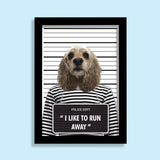 The Naughty Criminal - Custom Pet Portrait - 1 Pet - Furr and Family