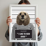 The Naughty Criminal - Custom Pet Portrait - 1 Pet - Furr and Family