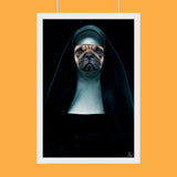The Nun Halloween Pet Portrait - Custom Pet Portrait - 1 Pet - Furr and Family