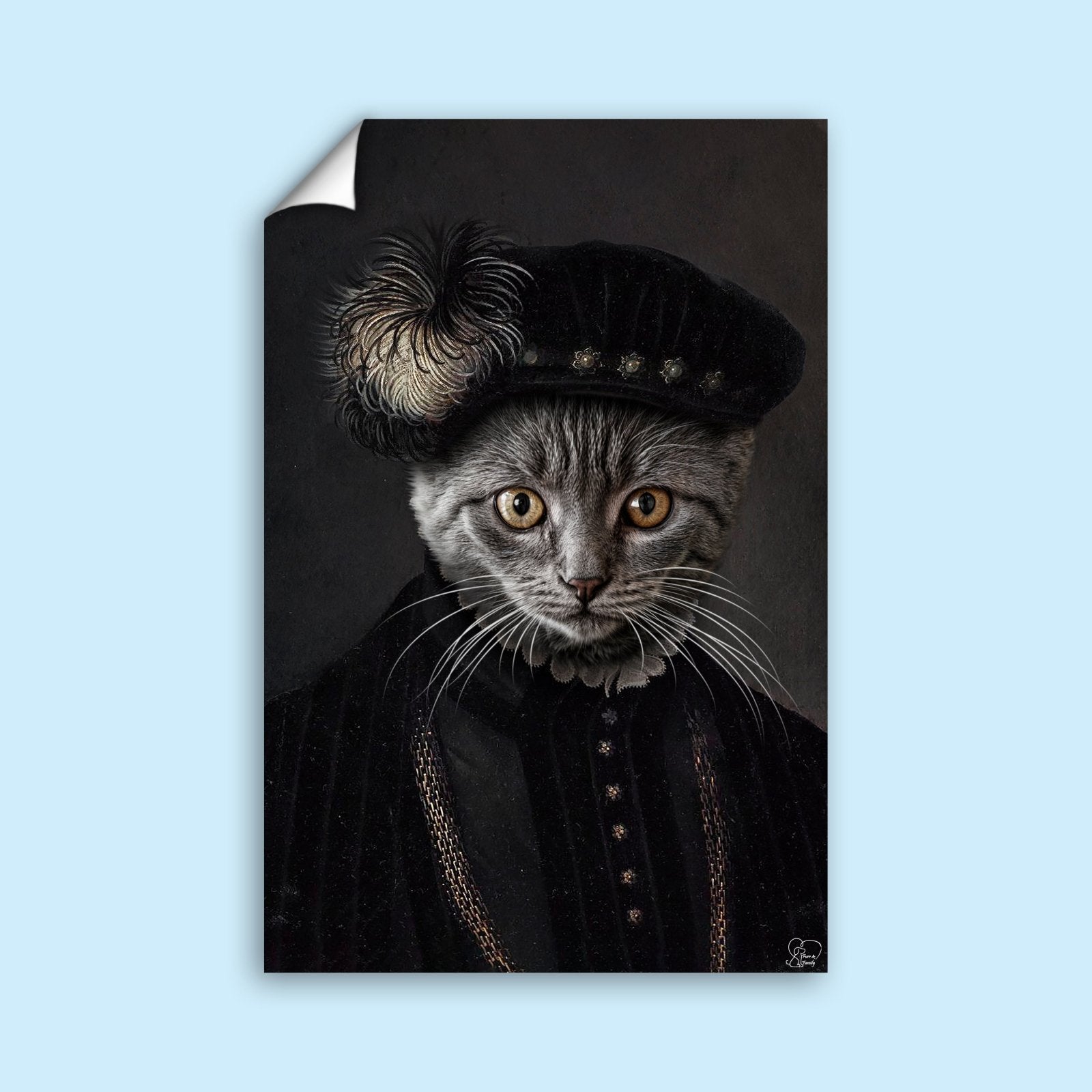 The Philosopher Custom Pet Portrait - 1 Pet - Furr and Family