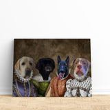 The Princesses - Custom Pet Portrait | Custom Pet Canvas - 4 pets - Furr and Family