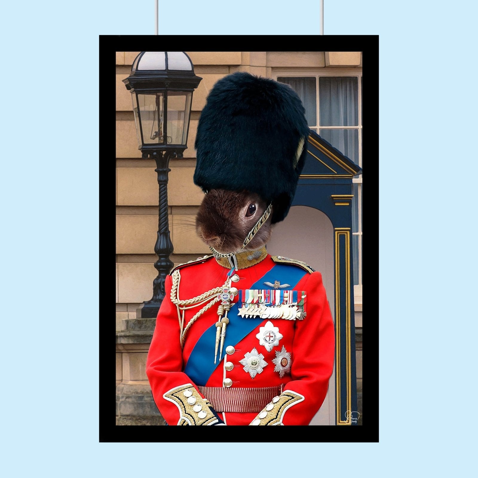 The Queens Gaurd Pet Soldier - Custom Pet Portrait - 1 Pet - Furr and Family