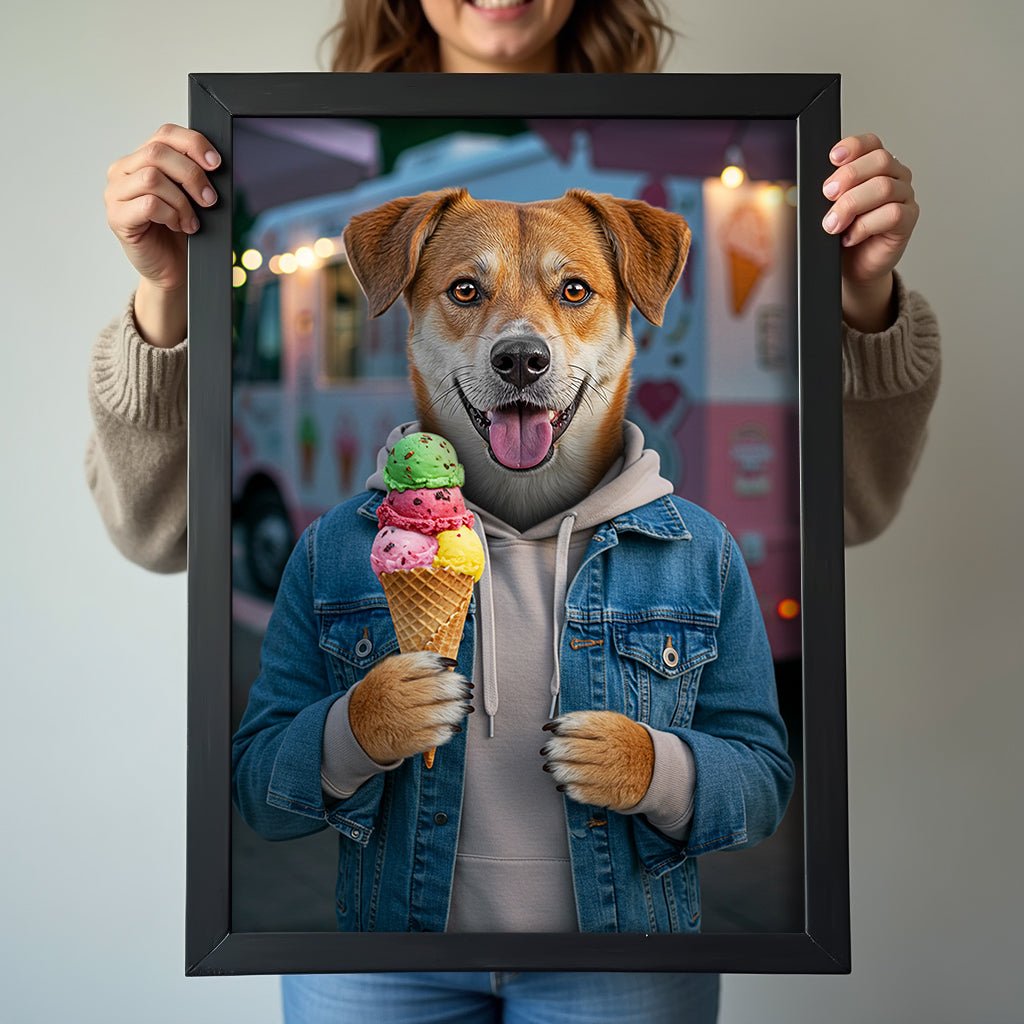 The Sweet Scoop - Custom Pet Portrait - Casual - 1 Pet - Furr and Family