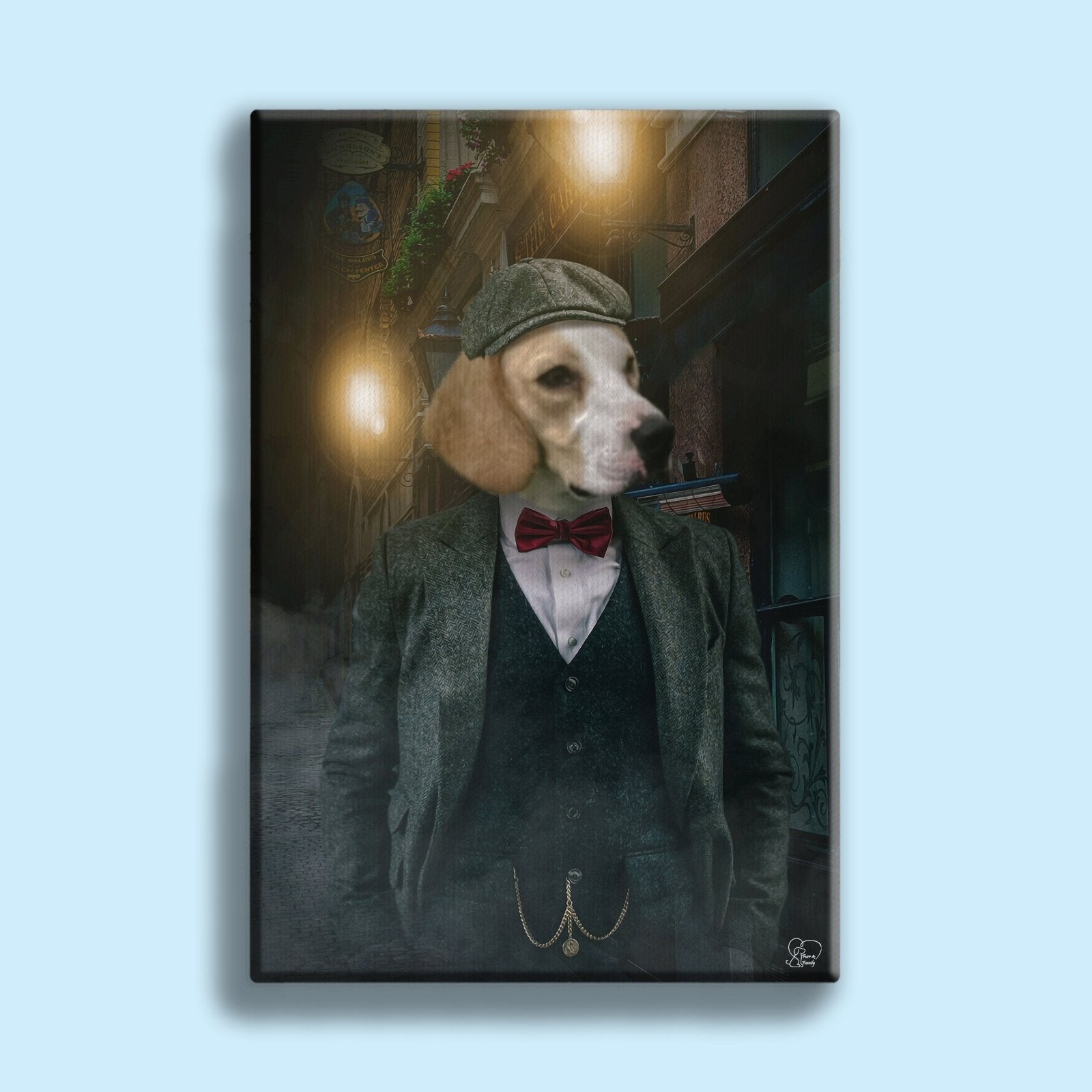 The Thug Tuxedo Peaky Blinder - Custom Pet Portrait - 1 Pet - Furr and Family
