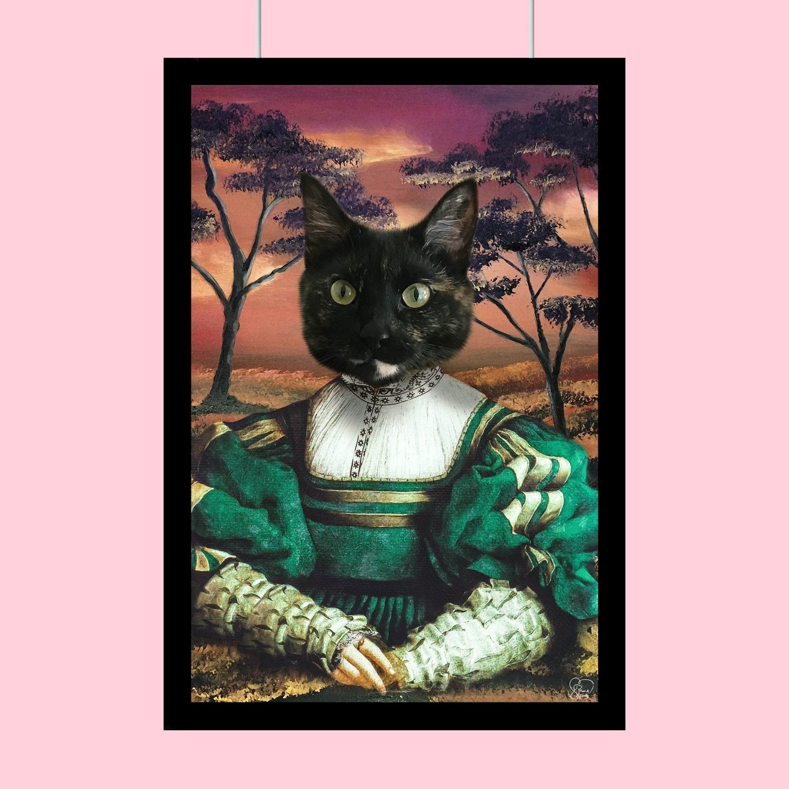 The Vintage Female - Custom Pet Portrait - 1 Pet - Furr and Family