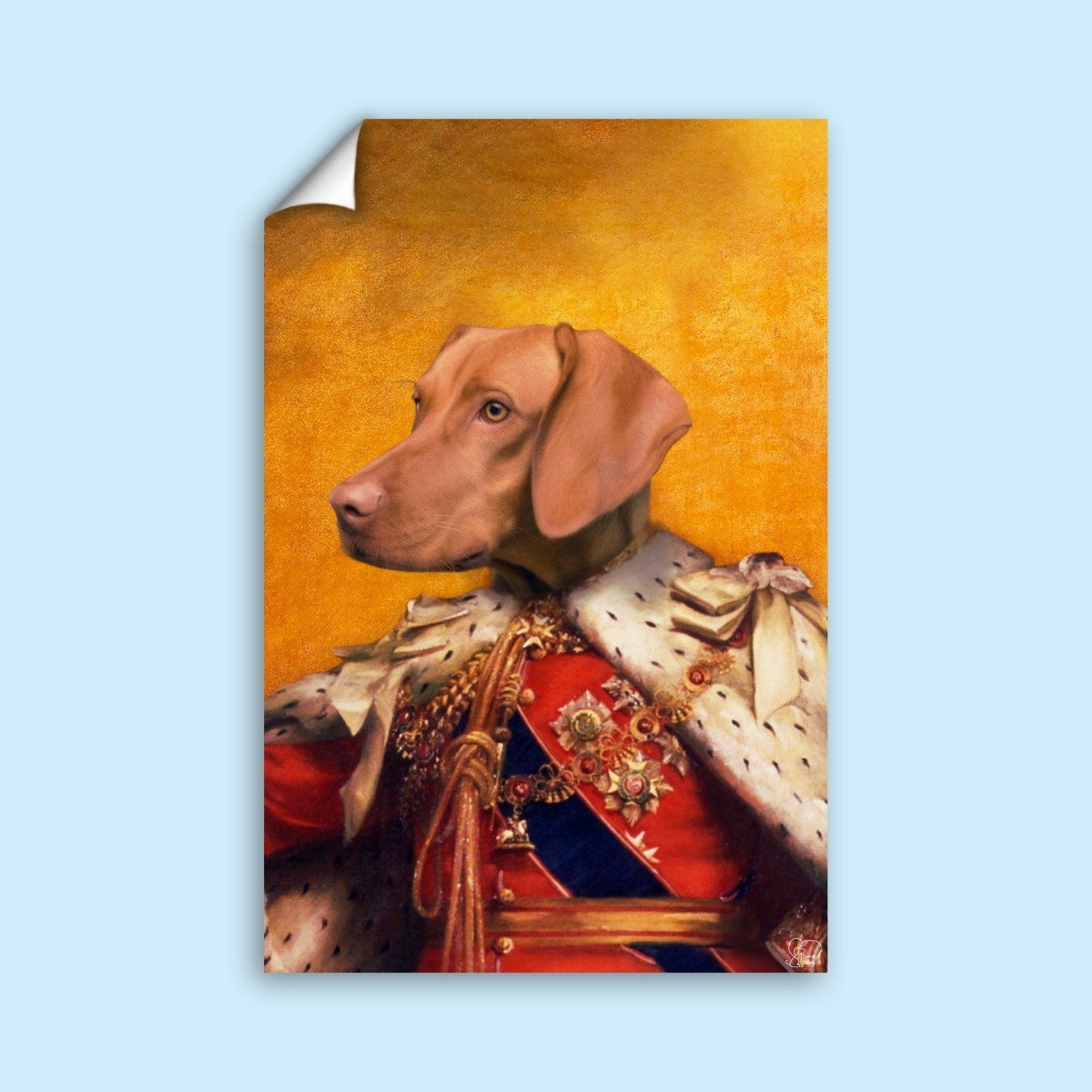 The Vintage Pet Admiral - Custom Pet Portrait - 1 Pet - Furr and Family