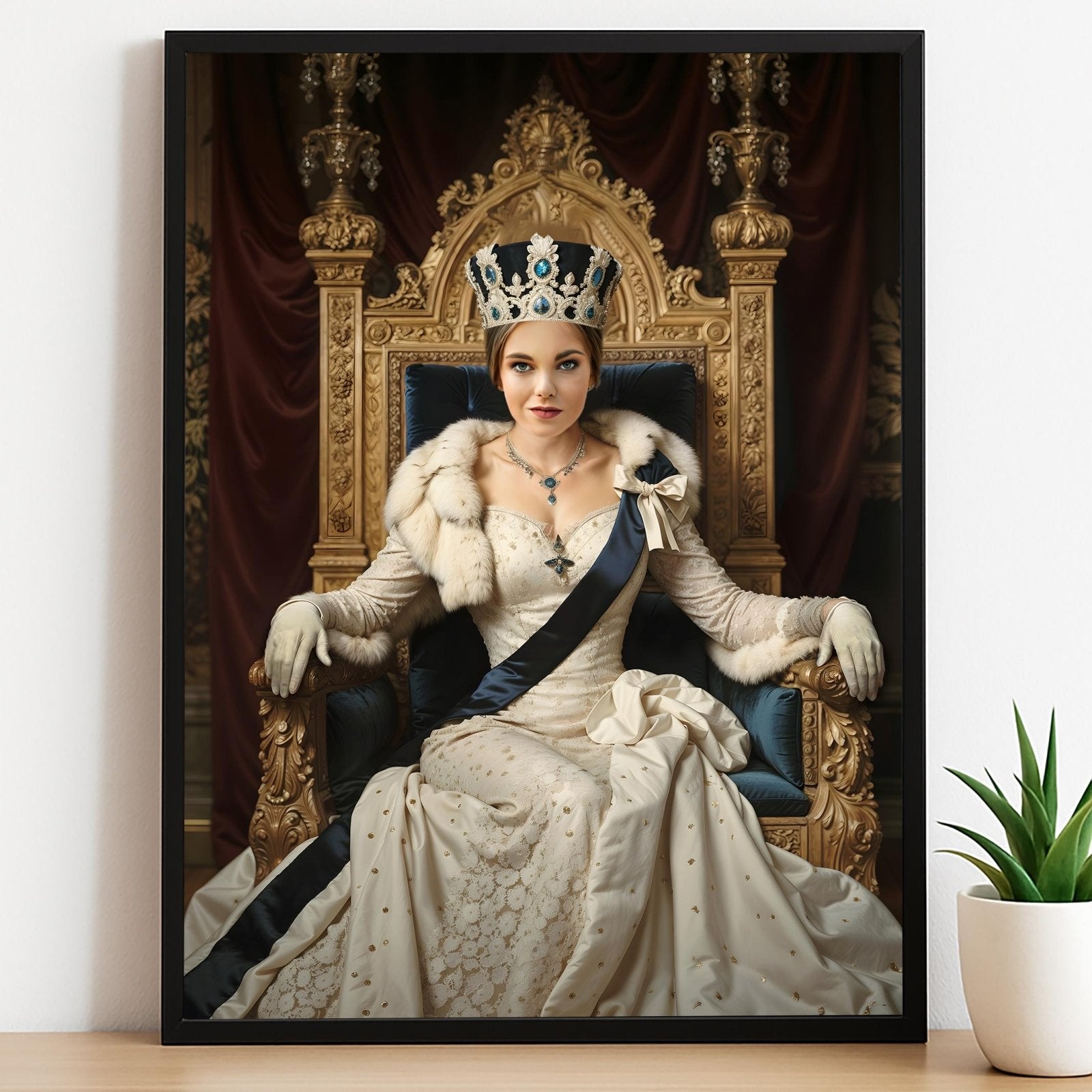 Throne Room Queen Portrait - Human Portrait - Female - Furr and Family
