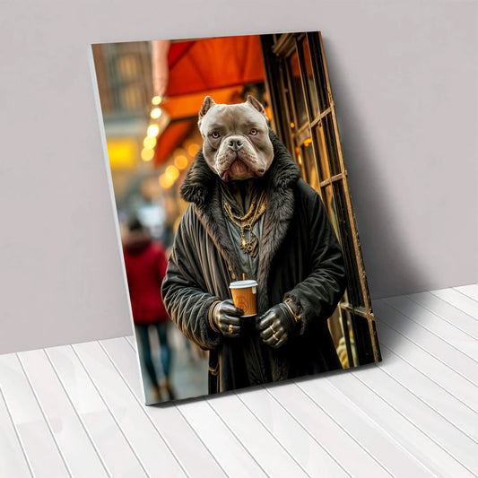 Thug Paws - Custom Pet Portrait | Custom Pet Canvas - 1 Pet - Furr and Family
