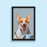 Bathroom Pet Buddy Portrait - Custom Pet Portrait - 1 Pet - Furr and Family