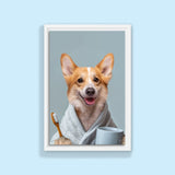 Bathroom Pet Buddy Portrait - Custom Pet Portrait - 1 Pet - Furr and Family