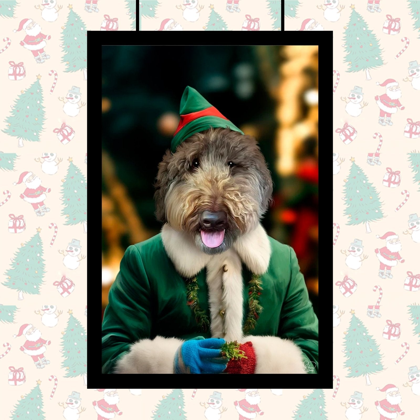 Transform Your Pet into a Christmas Legend with Our Custom Santa Pet Portrait! - 1 Pet - Furr and Family