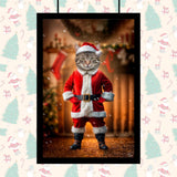 Transform Your Pet into a Christmas Legend with Our Custom Santa Pet Portrait! - 1 Pet - Furr and Family