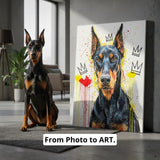 Unique Abstract Style - Custom Pet Portrait - Abstract art - 1 Pet - Furr and Family