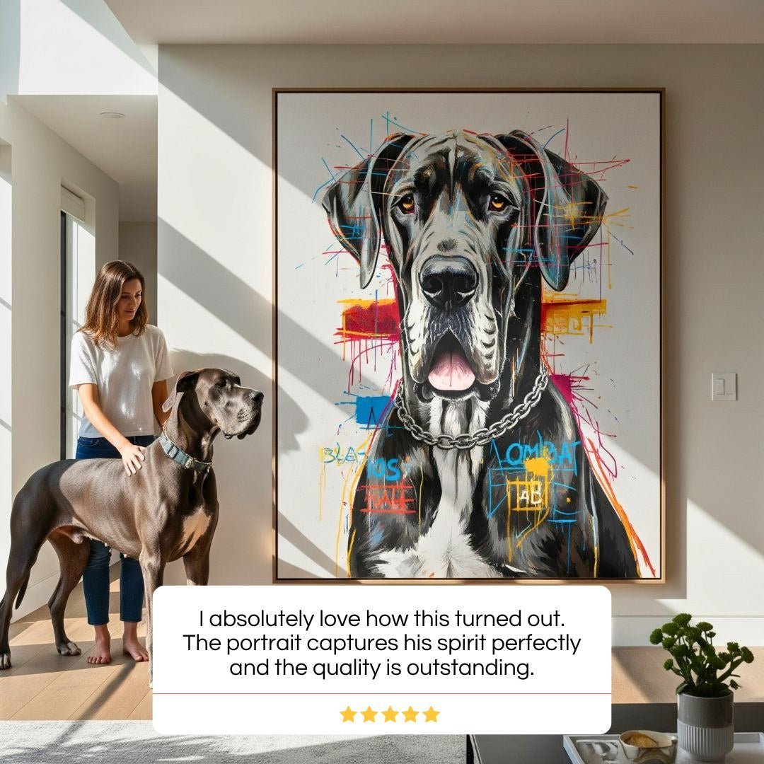 Unique Abstract Style - Custom Pet Portrait - Abstract art - 1 Pet - Furr and Family