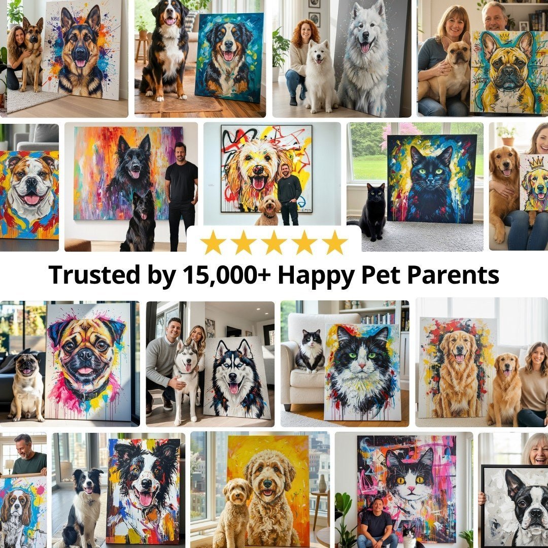 Unique Abstract Style - Custom Pet Portrait - Abstract art - 1 Pet - Furr and Family