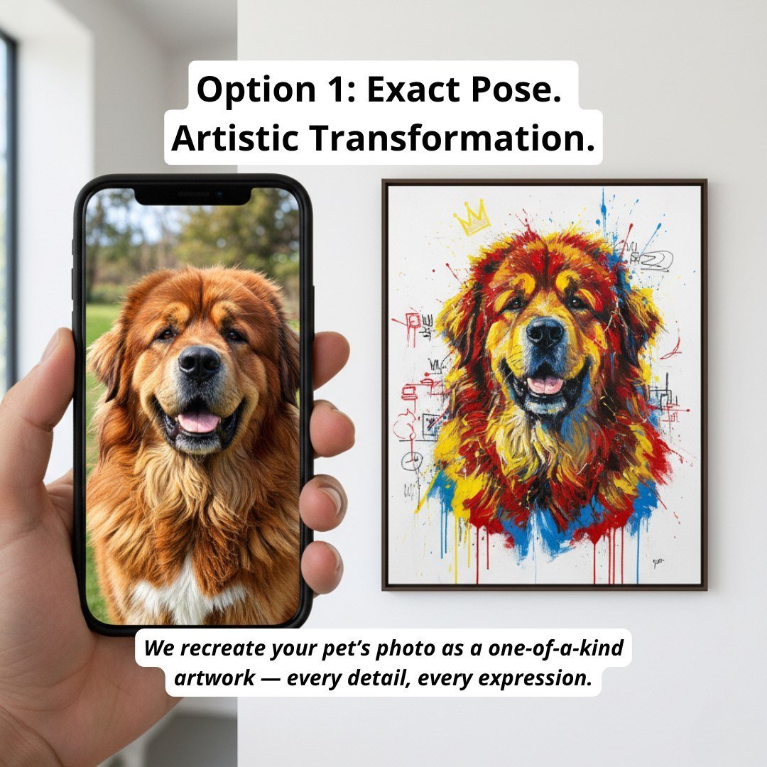 Unique Abstract Style - Custom Pet Portrait - Abstract art - 1 Pet - Furr and Family