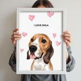 Valentines Pet Portrait - 1 Pet - Furr and Family