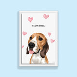 Valentines Pet Portrait - 1 Pet - Furr and Family