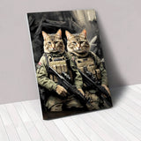 War Brothers - Custom Pet Portrait | Custom Pet Canvas - 2 Pets - Furr and Family