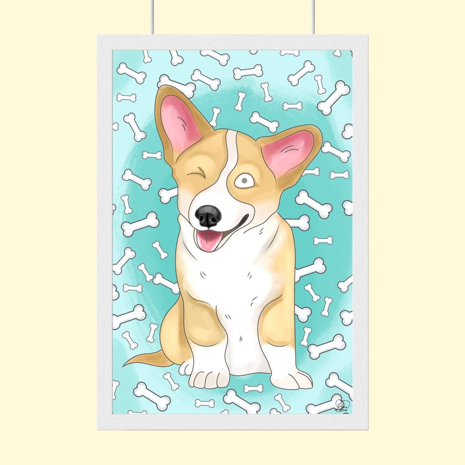 Watercolor Drawing Full Body Art - Custom Pet Portrait - 1 Pet - Furr and Family