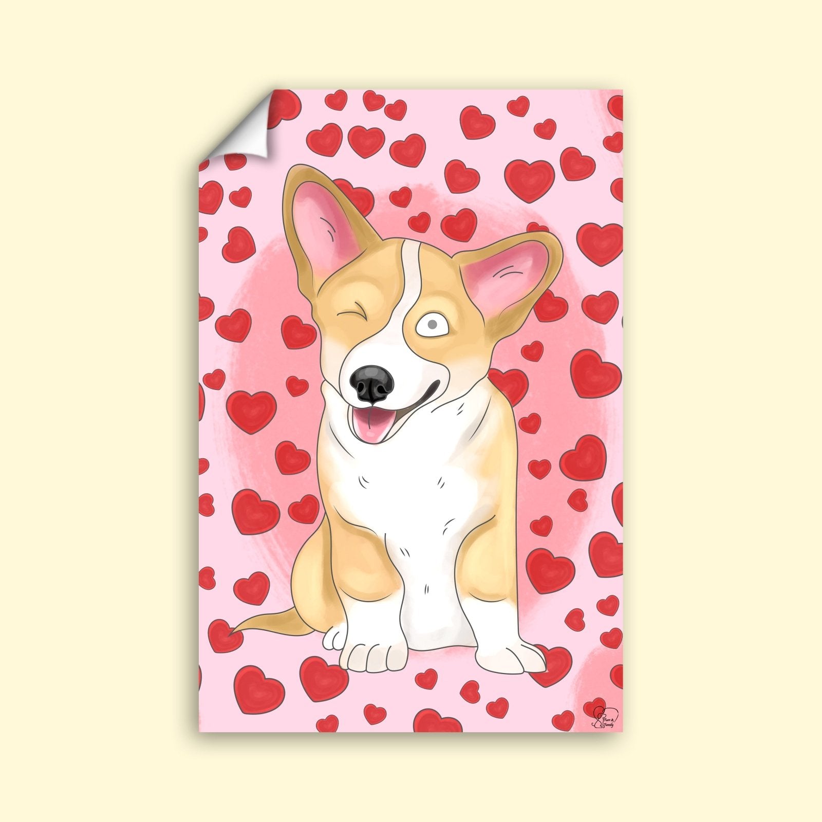 Watercolor Drawing Full Body Art - Custom Pet Portrait - 1 Pet - Furr and Family