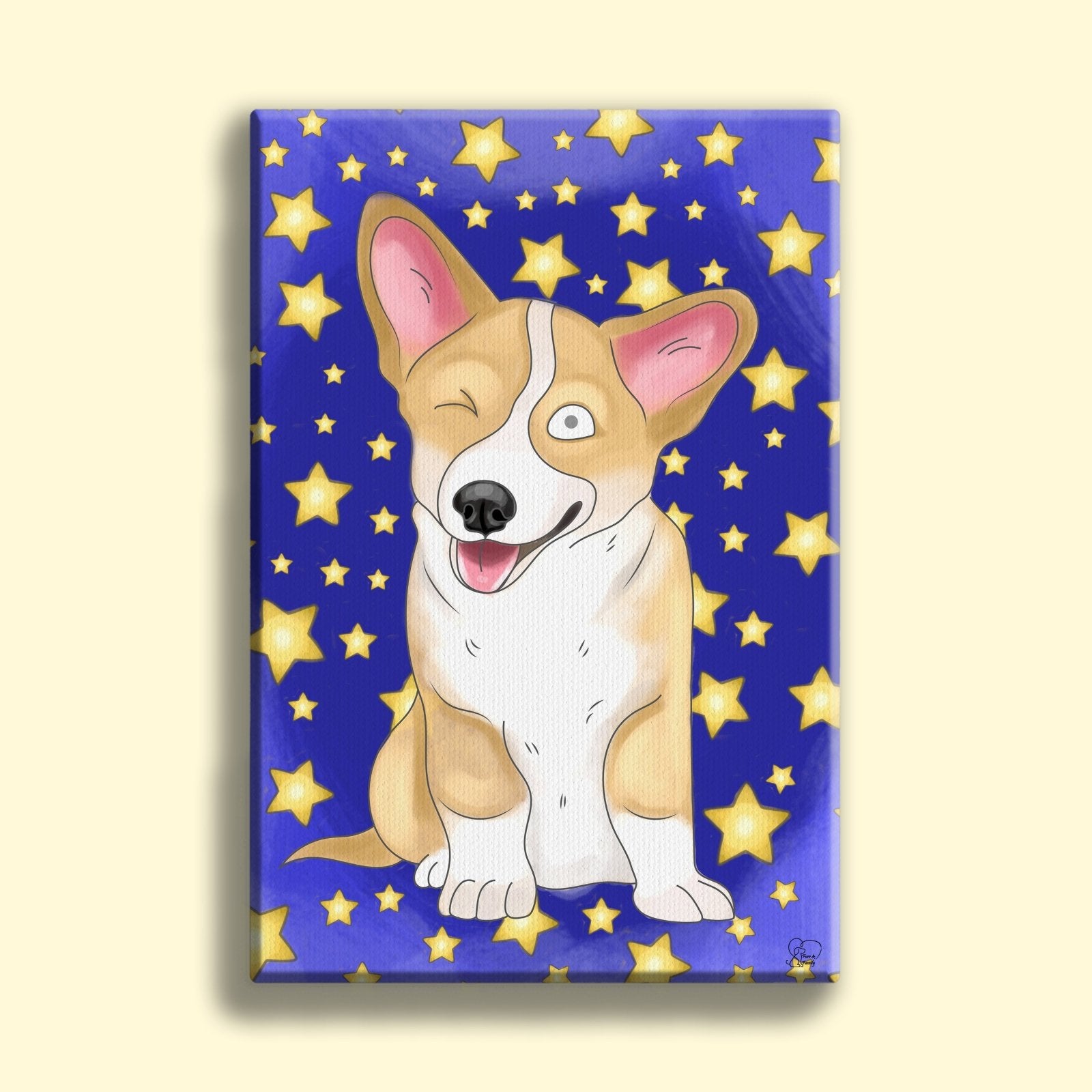 Watercolor Drawing Full Body Art - Custom Pet Portrait - 1 Pet - Furr and Family